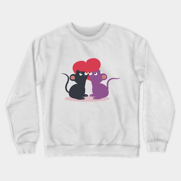 Mice in love Crewneck Sweatshirt by dddesign